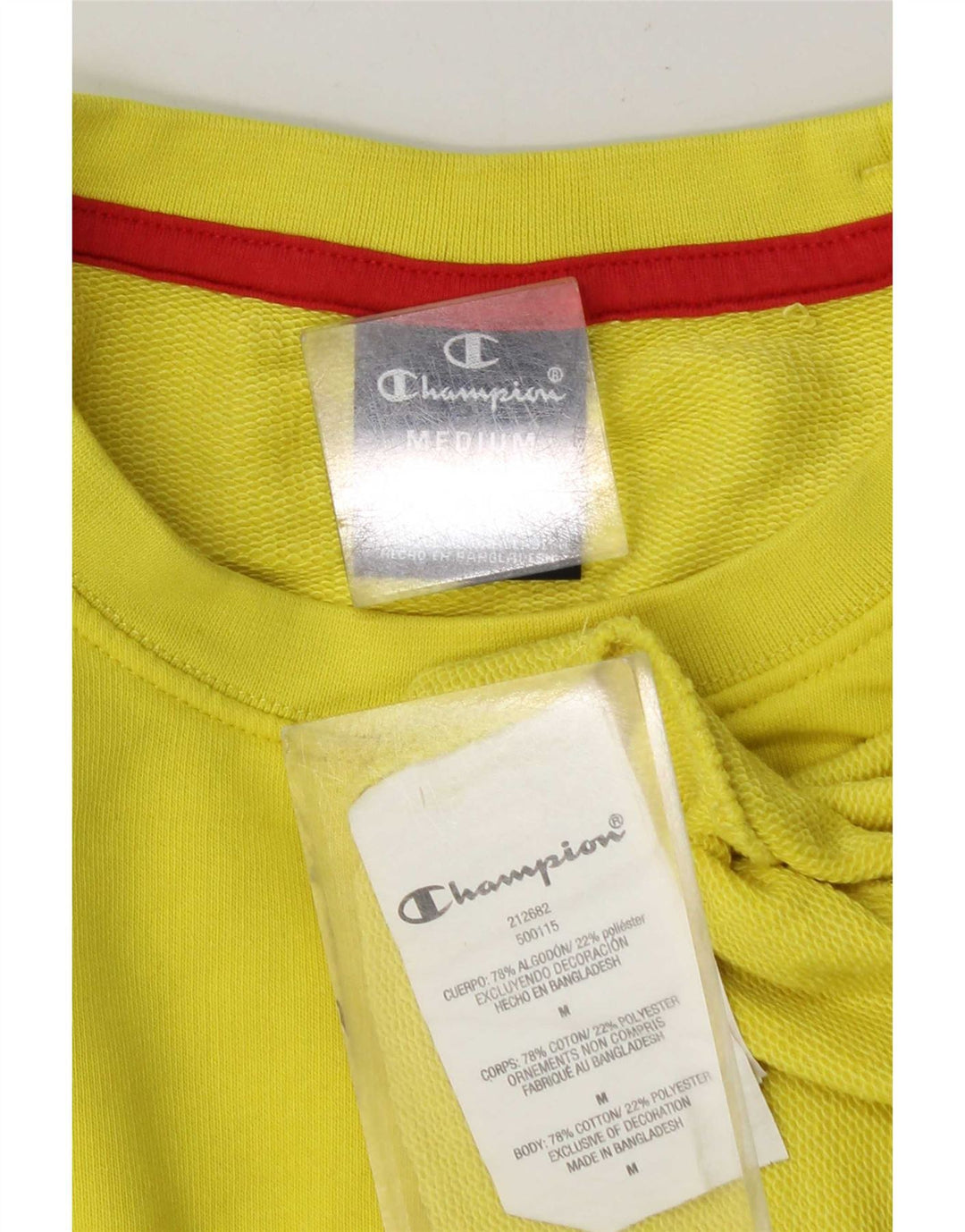 Champion Sweat-Shirt Graphique Homme Jaune Moyen Coton