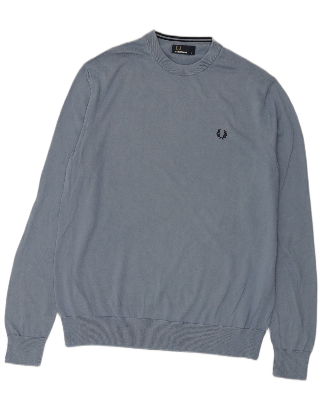FRED PERRY Pull col rond homme grand bleu coton