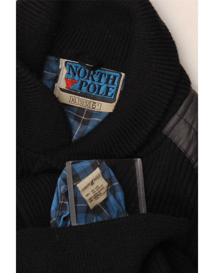 North Pole Pull Cardigan Homme XL Bleu Marine Laine