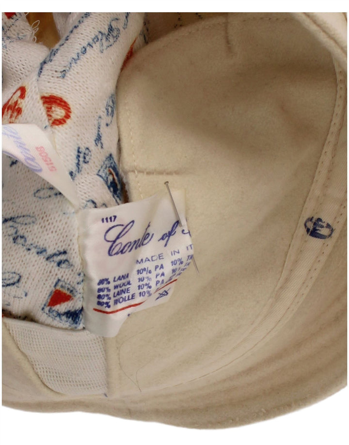 Conte of Florence Chapeau bob pour homme en laine blanc cassé