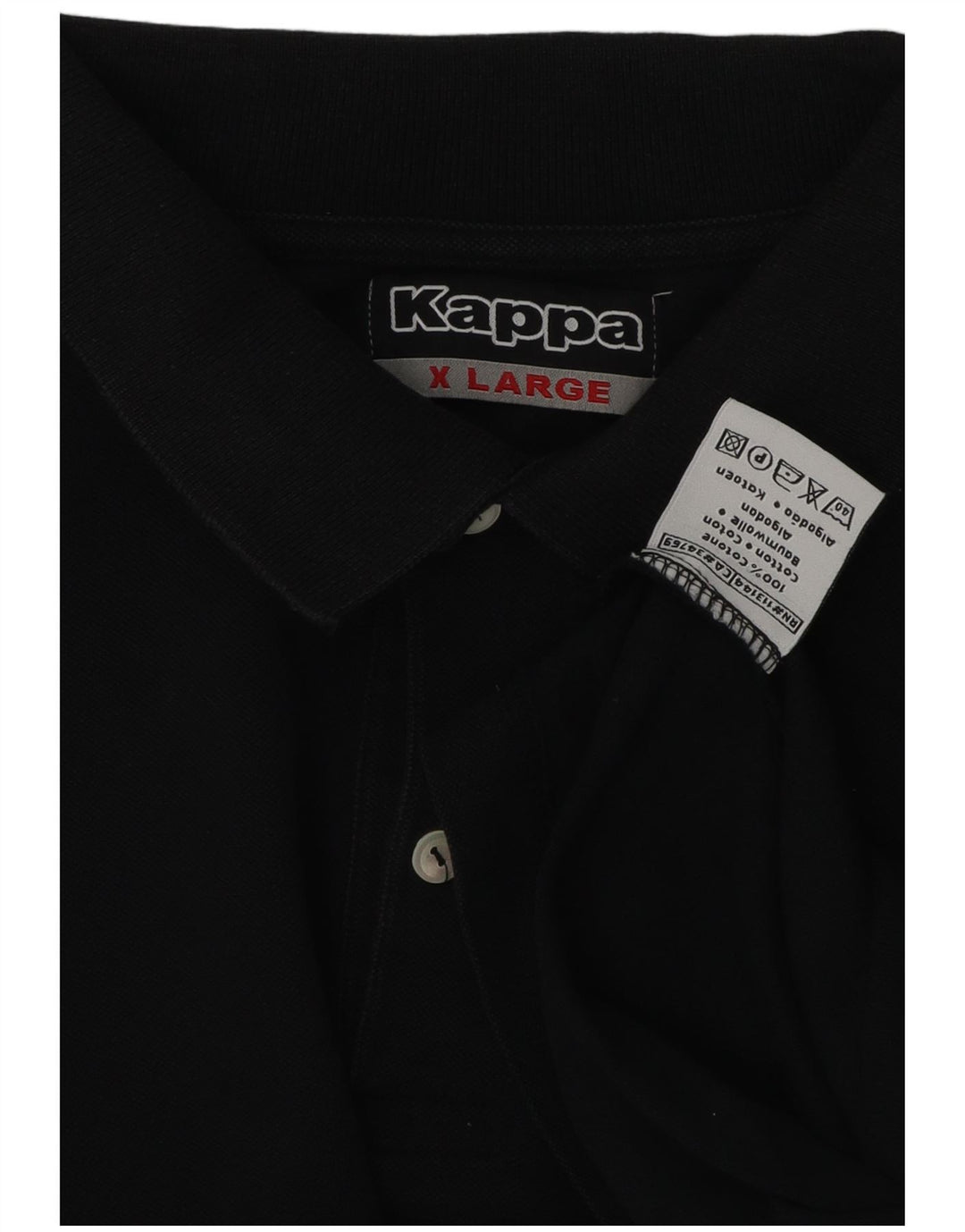 KAPPA Polo Homme XL Noir Coton