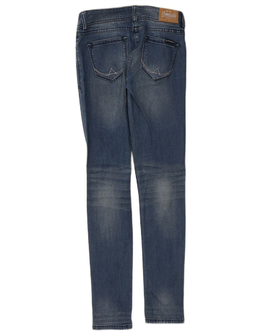 SUPERDRY Jean Super Skinny Femme W26 L30 Bleu Coton