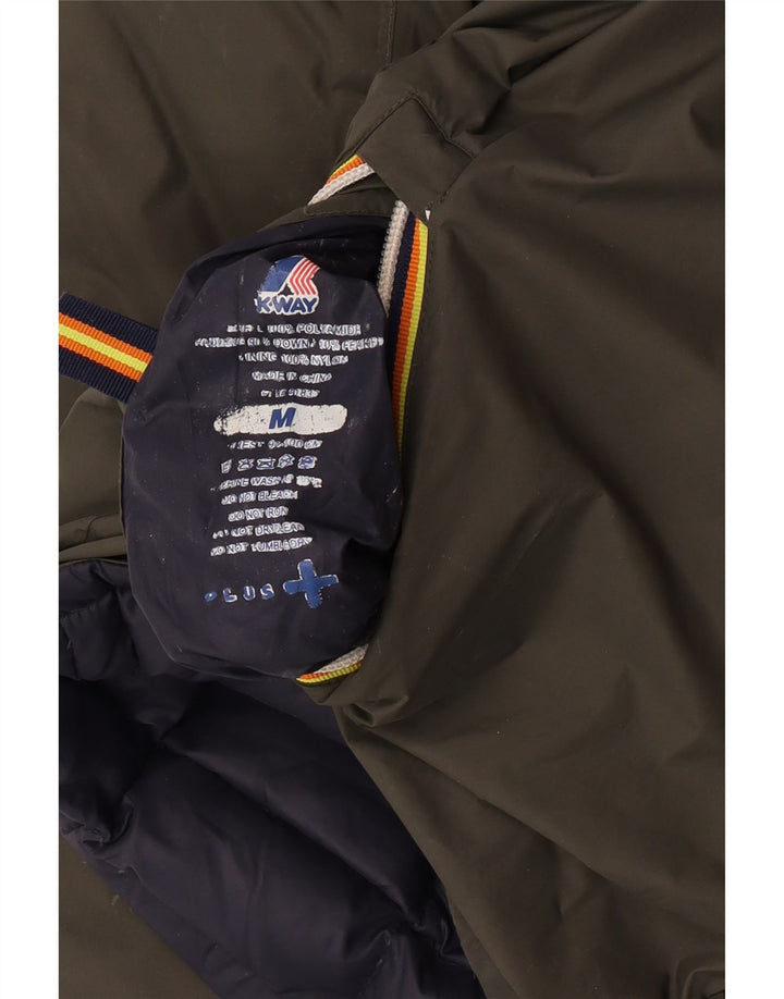 K-Way Veste matelassée réversible à capuche pour homme UK 38 Vert moyen Polyamide