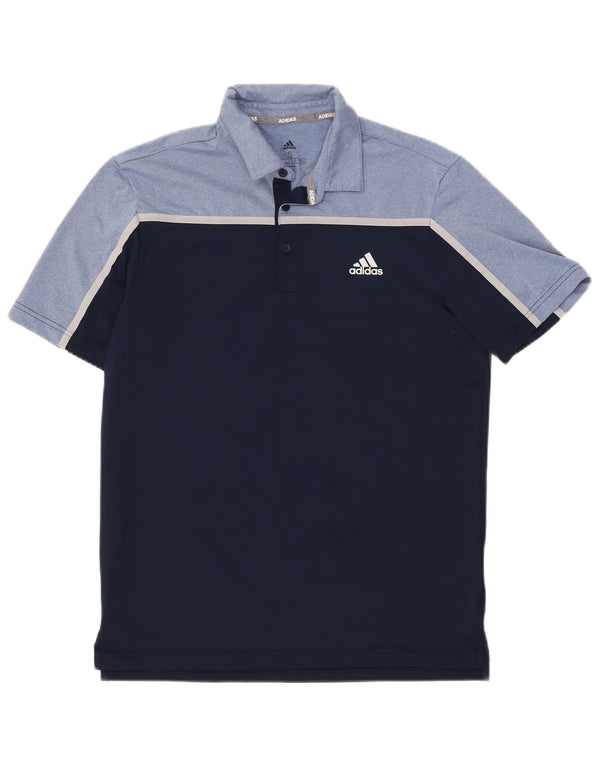 Adidas Polo Homme Petit Bleu Marine Colorblock Polyester
