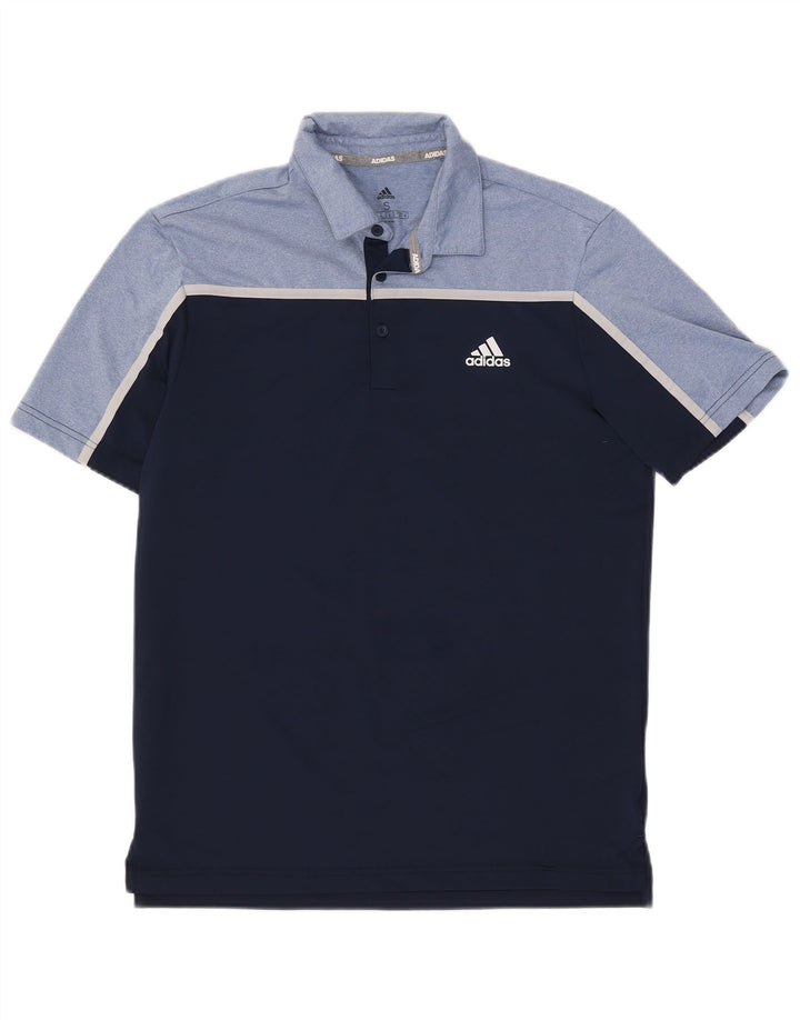 Adidas Polo Homme Petit Bleu Marine Colorblock Polyester