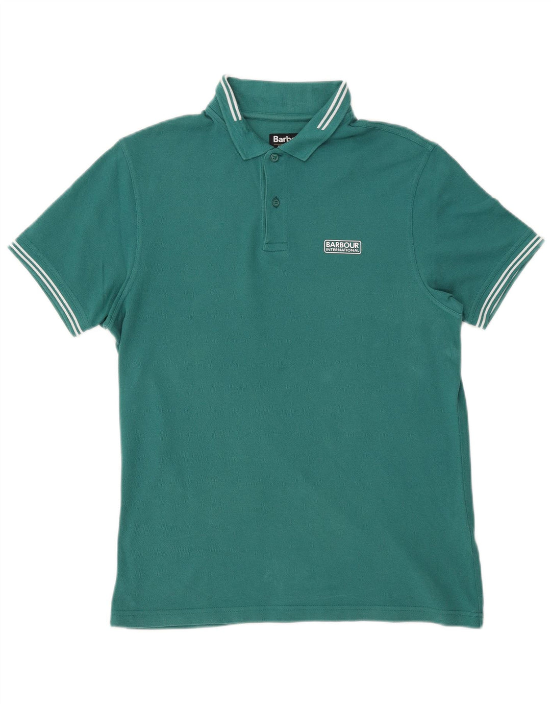 BARBOUR Polo Homme Vert Moyen Coton