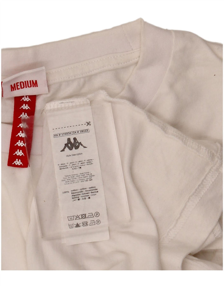 KAPPA T-Shirt Homme Blanc Moyen Coton