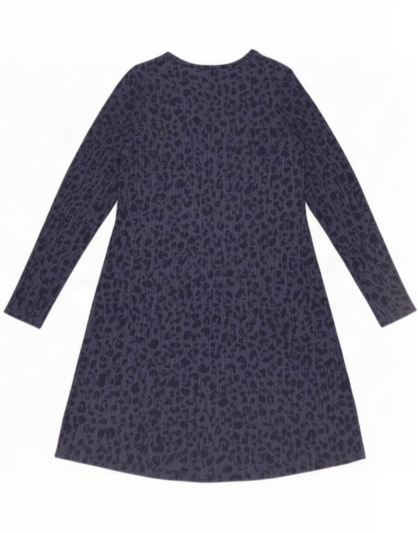 Marks & Spencer Robe trapèze pour femme UK 44 Bleu marine moyen imprimé animal