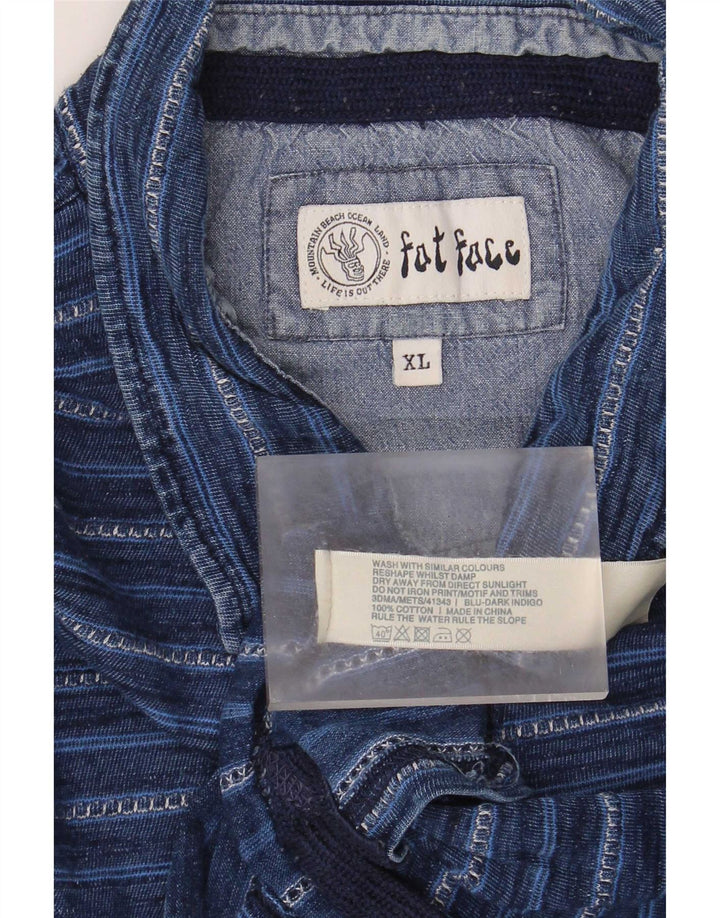 Polo Homme Fat Face XL Bleu Rayé Coton