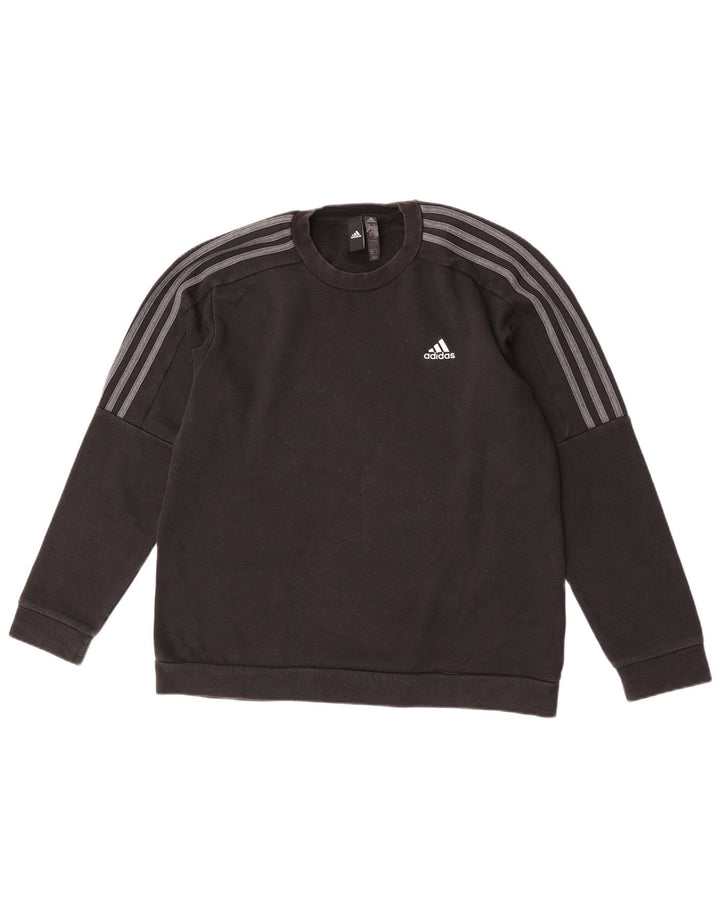 Adidas Sweat-shirt pour homme en coton noir moyen