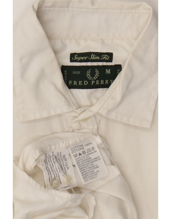Fred Perry Chemise Extra Slim Fit Homme Blanc Moyen Coton