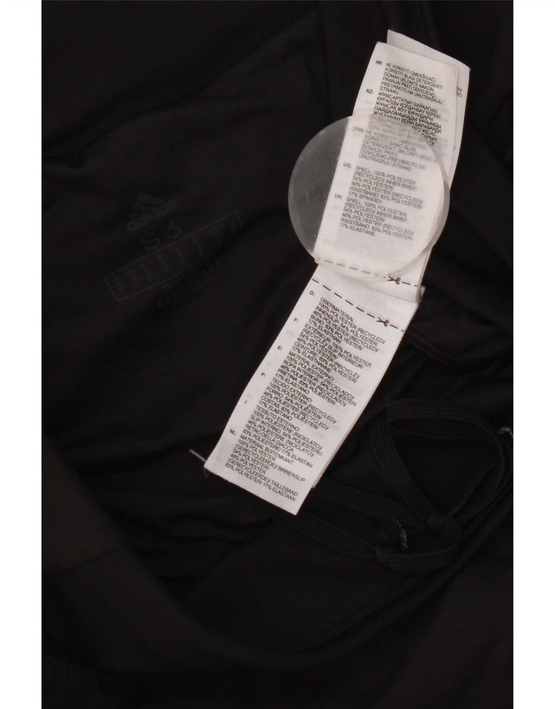 Adidas Short de sport pour femme UK 10 Petit Noir Polyester