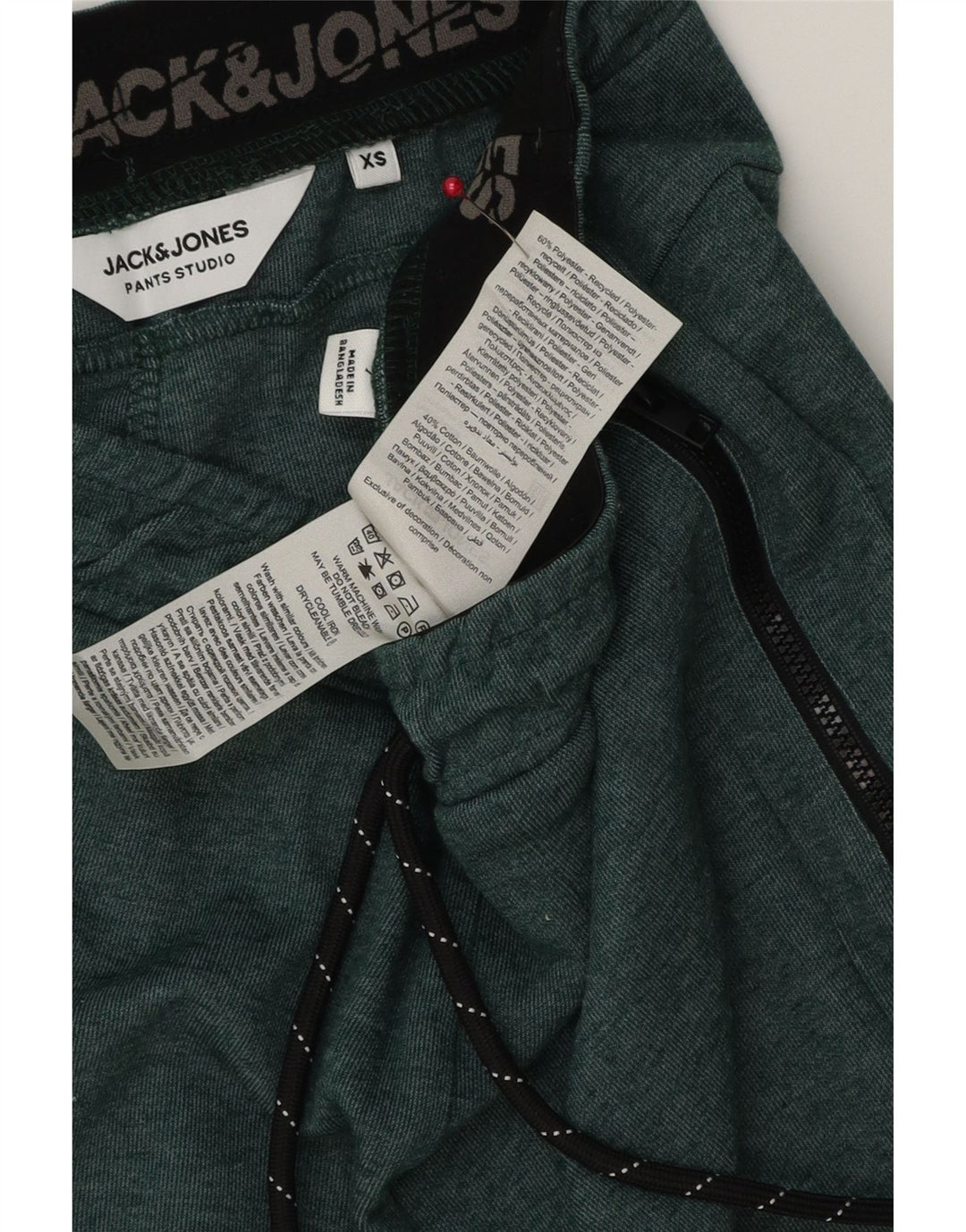 JACK & JONES Short de Sport Homme XS Vert Polyester