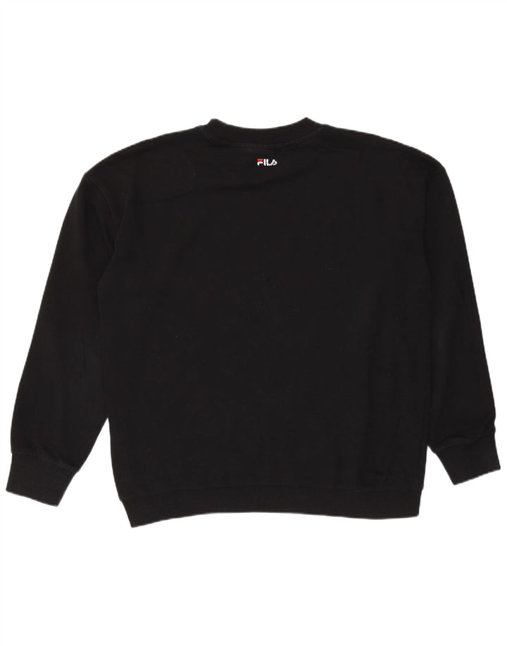 Fila Sweat-shirt graphique pour hommes, grand, noir, coton