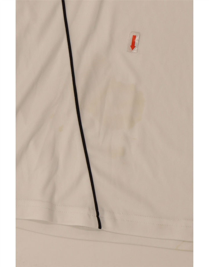 ADIDAS Hommes Climalite T-Shirt Haut Petit Blanc Polyester
