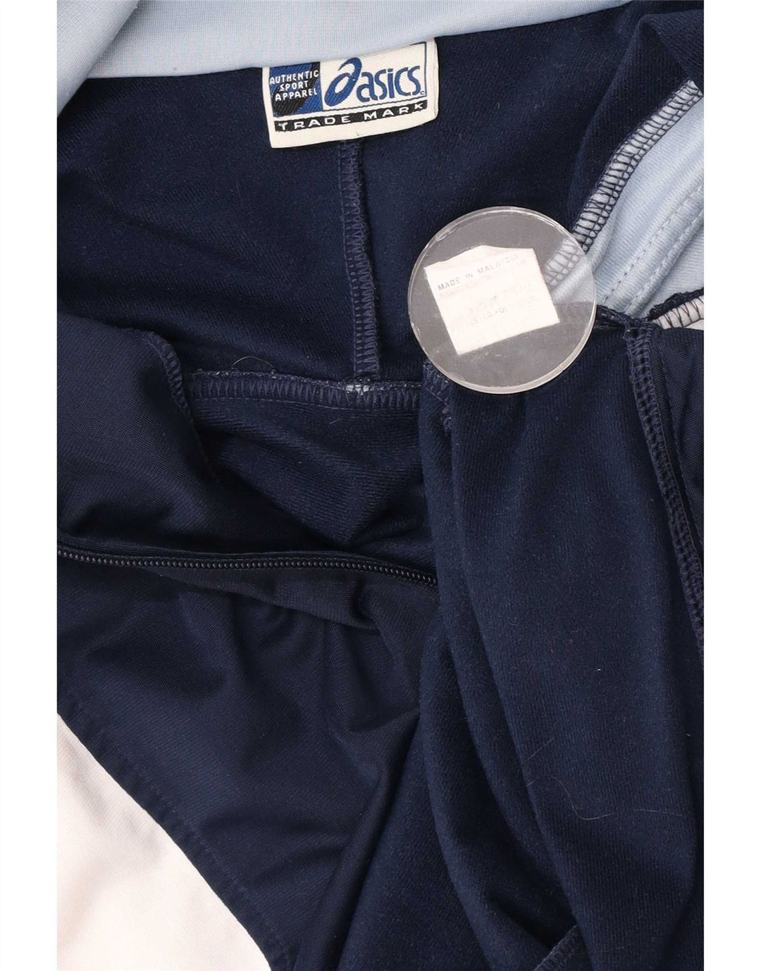 Asics Veste de Survêtement Homme Bleu Marine Moyen Polyester Colorblock