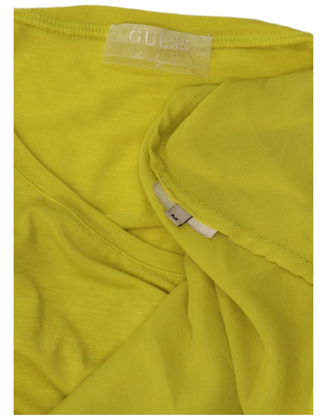Guess Robe tunique sans manches pour femme UK 44 Jaune moyen