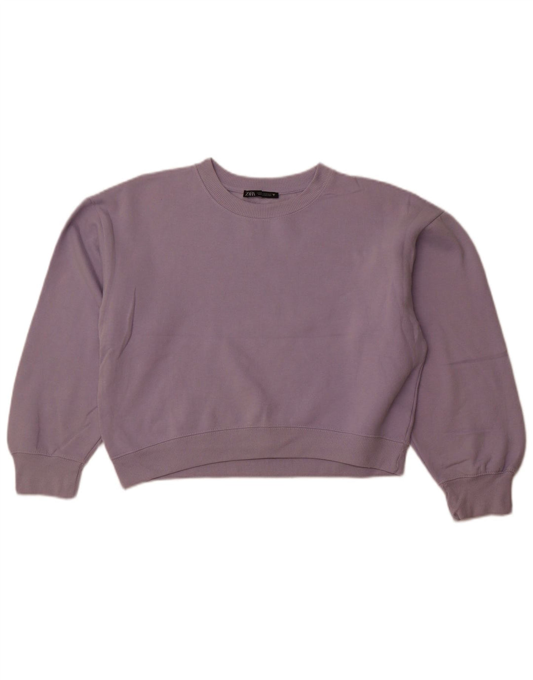 ZARA Femme Sweat-shirt court surdimensionné UK 14 Violet moyen