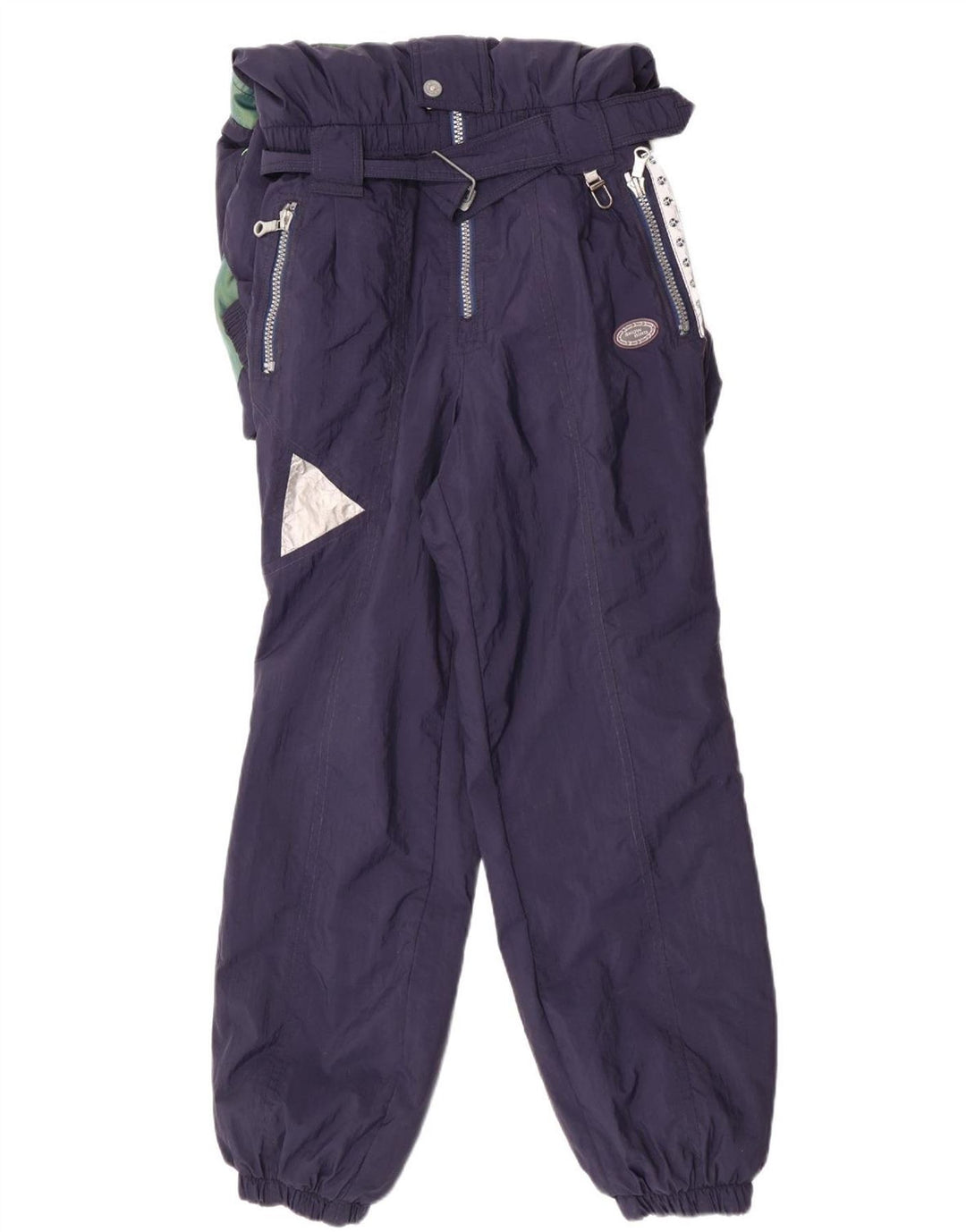 Combinaison de ski vintage pour homme IT 48 Medium Navy Blue Colourblock Polyamide