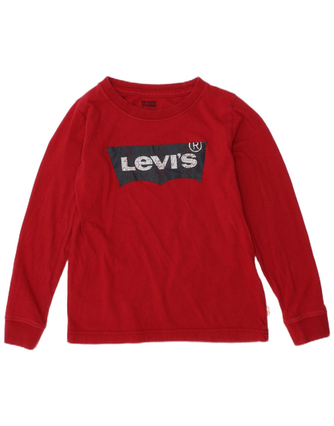 LEVI'S Haut Graphique Fille Manches Longues 4-5 Ans Rouge