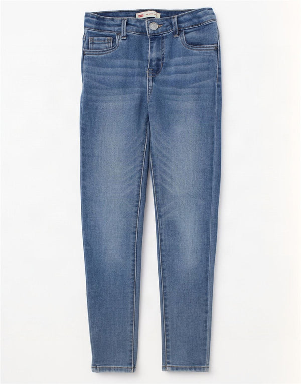 Levi's Filles 710 Super Skinny Jeans 7-8 ans W20 L23 Bleu Coton