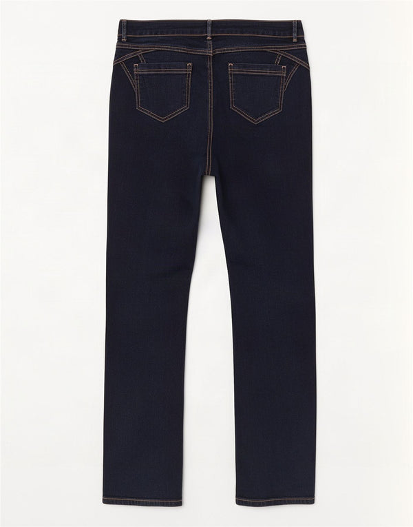 Marks & Spencer Jean droit pour femme UK 12 Medium W30 L31 Bleu marine Coton