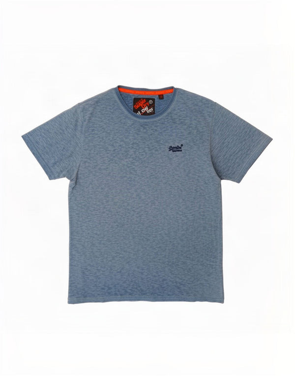 Superdry T-Shirt Homme Top 2XL Bleu Moucheté Coton