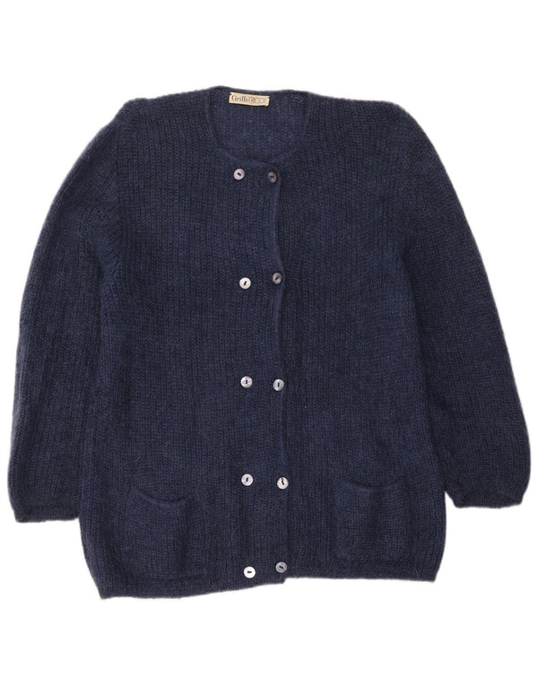 Griffe Cardigan pour femme UK 18 XL Bleu marine Mohair