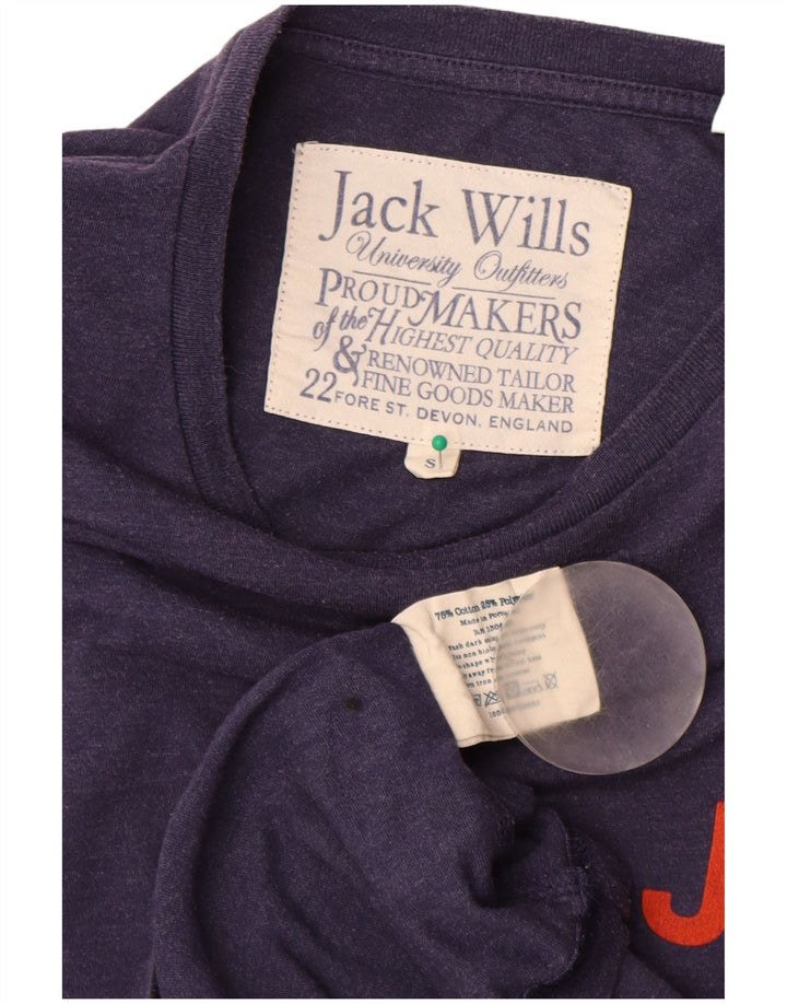 Jack Wills T-shirt graphique pour homme en coton bleu marine Taille S