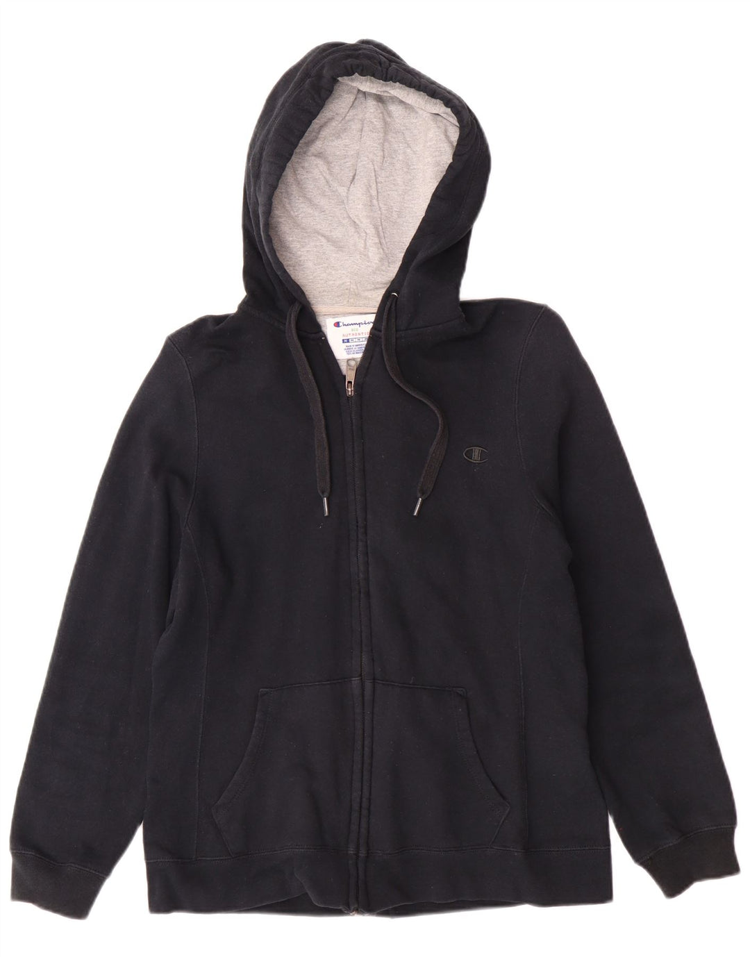 Champion Pull à capuche zippé pour femme UK 14 Coton noir moyen
