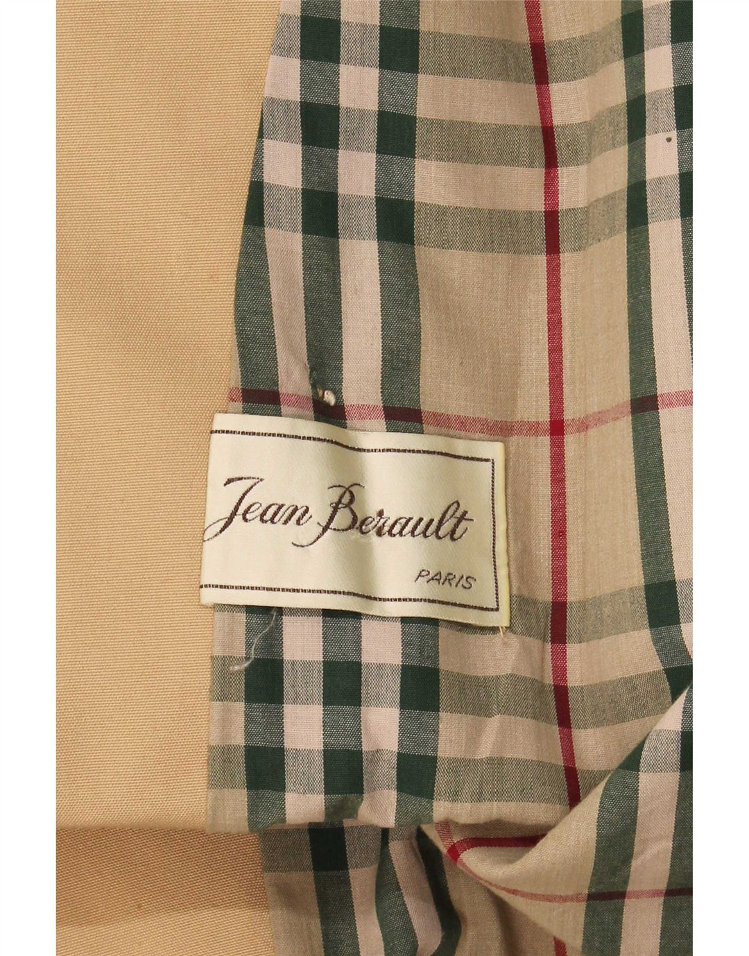 vintage Mens Double Breasted Trench Coat UK 38 Beige Moyen