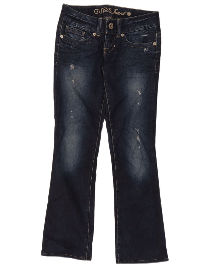 Guess Jean bootcut effet vieilli W28 L28 en coton bleu marine pour femme