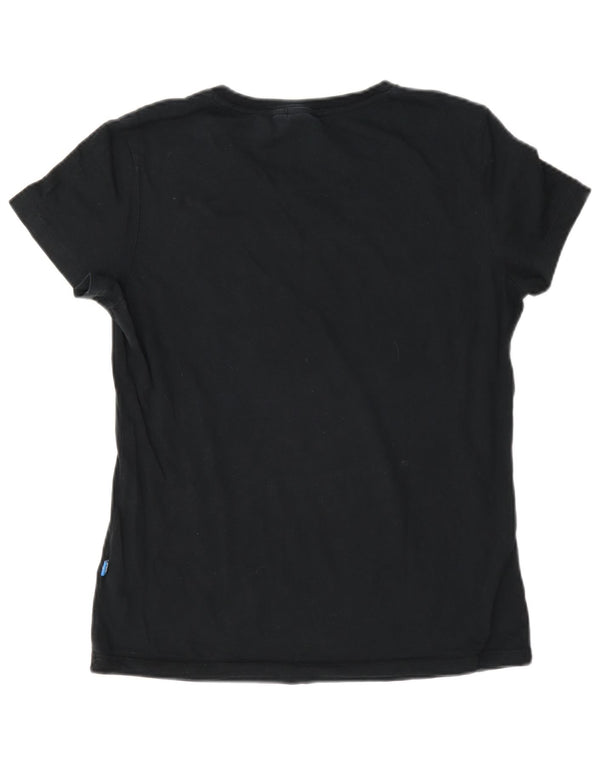 Adidas T-shirt graphique pour femme UK 14 Bleu marine moyen Coton
