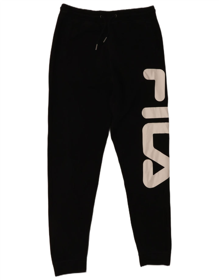 FILA Pantalon de Survêtement Graphique Joggers Homme Noir Moyen Coton