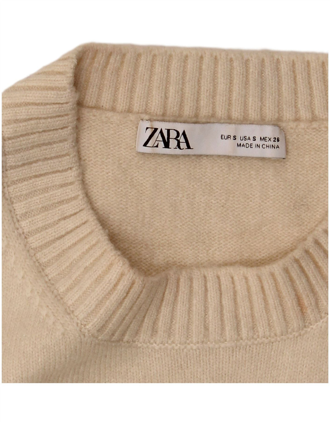 Zara Womens Crop Vest Débardeur UK 10 Petit Beige