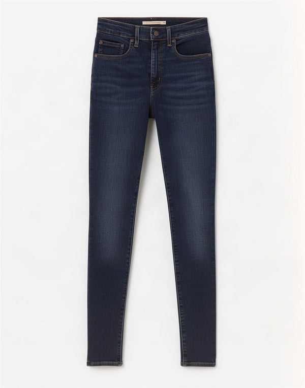 Levi's Jean Skinny Taille Haute 721 Femme W27 L30 Bleu Marine Coton