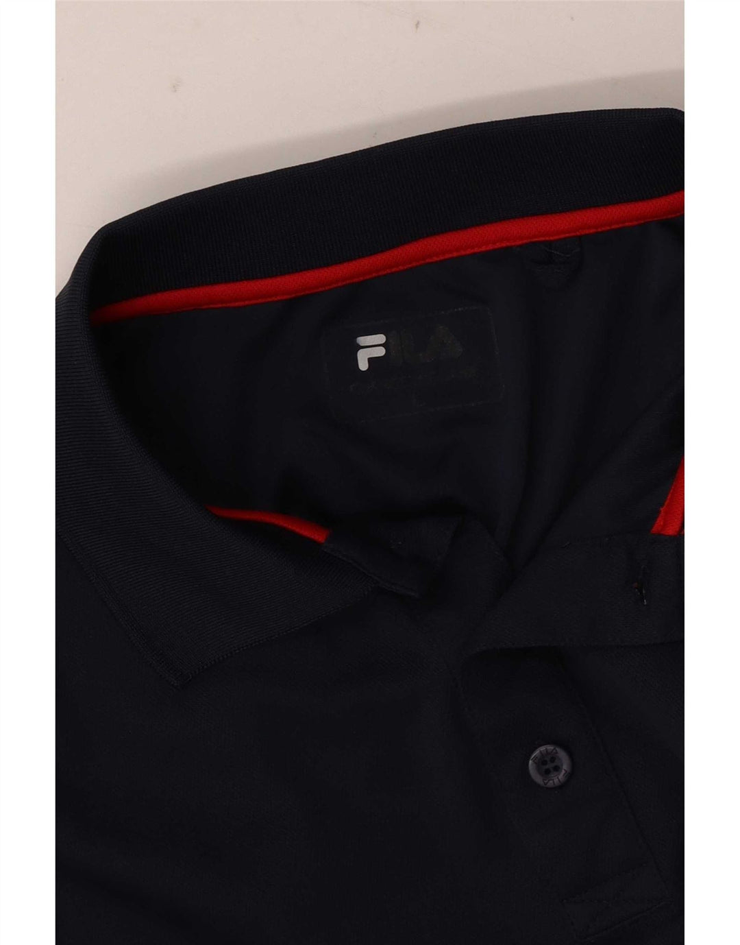 Fila Polo Homme Large Bleu Marine Rayé