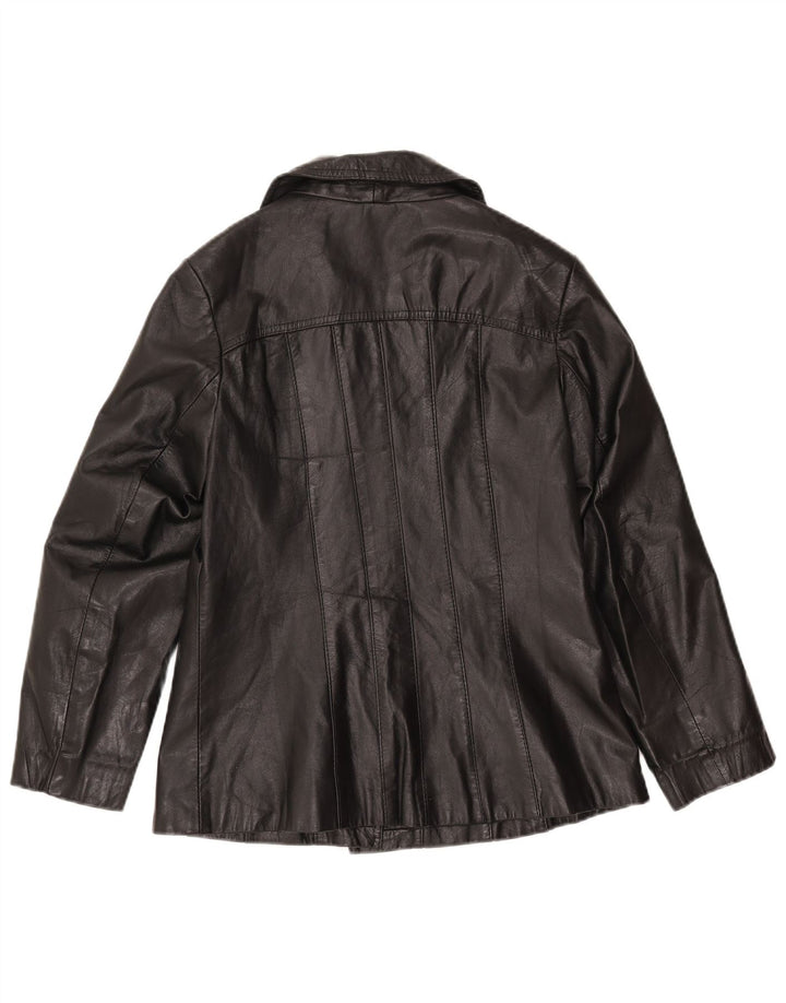 C&A Veste en cuir femme EU 42 Grand cuir noir