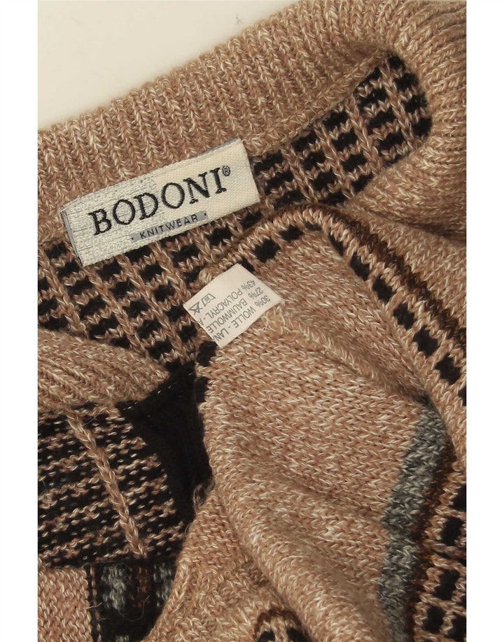 Bodoni Pull col polo homme XL laine beige