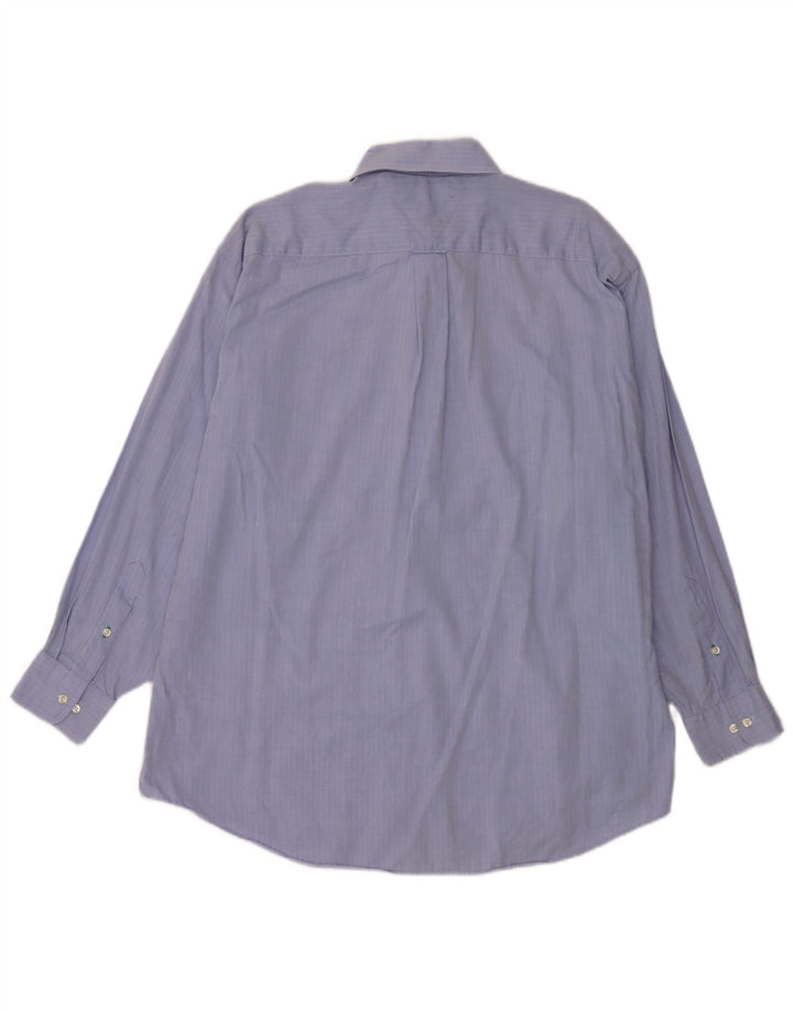 Tommy Hilfiger Chemise Homme Taille 16 Grand Coton à Chevrons Bleu