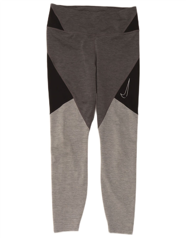 Nike Leggings Femme UK 42 Polyester Colorblock Gris Moyen