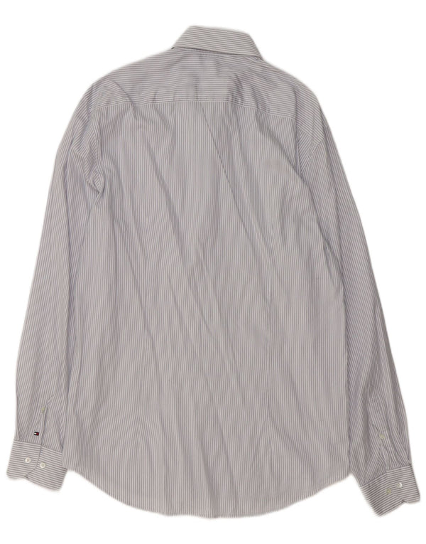 Tommy Hilfiger Chemise slim fit pour homme Taille 41 16 Grandes rayures grises