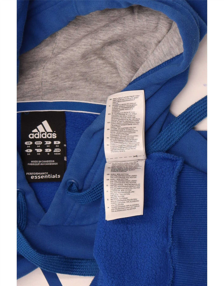 Adidas Pull à capuche graphique pour homme en coton bleu moyen