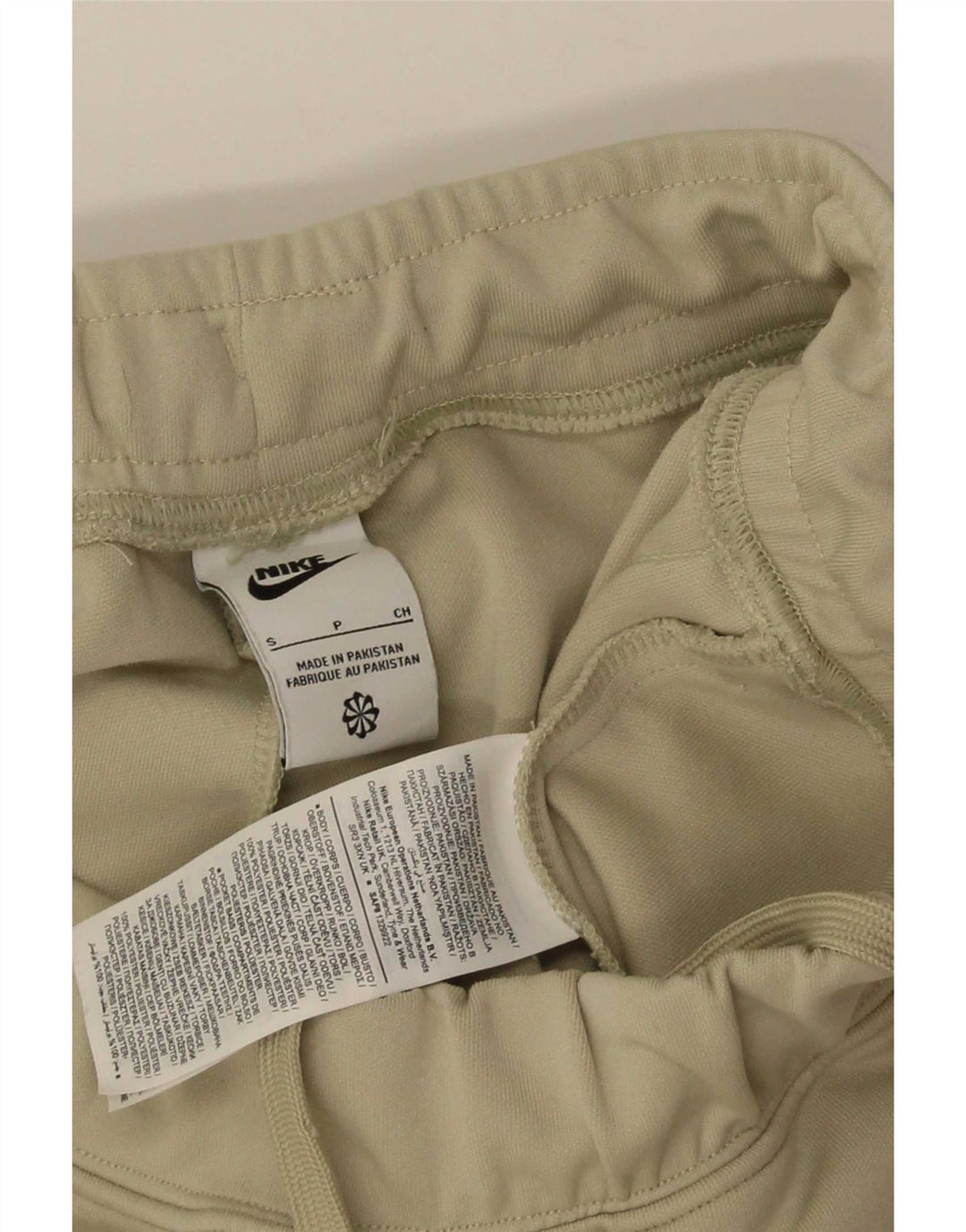 Nike Pantalon de survêtement pour homme Pantalon de jogging Taille S Beige Colorblock Polyester