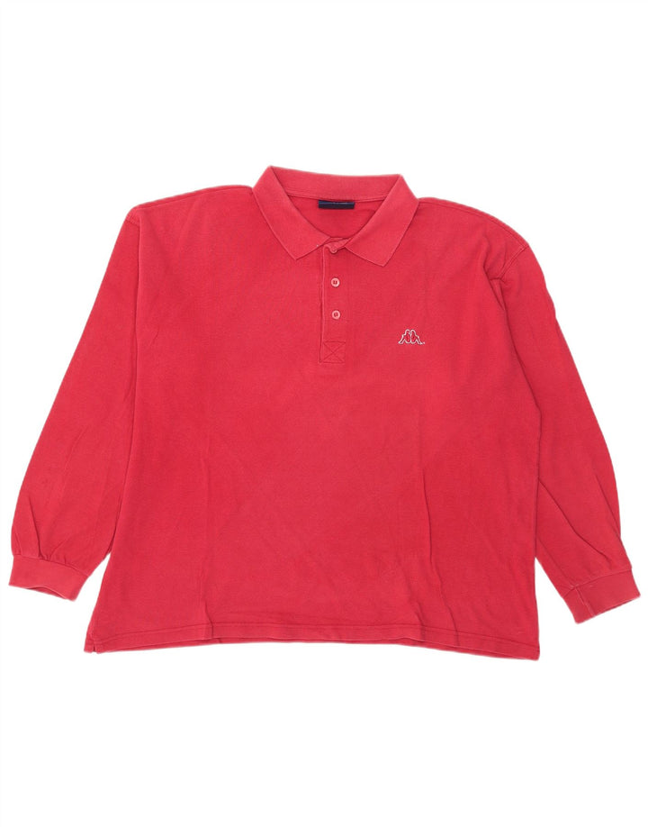 Kappa Polo à Manches Longues Homme XL Rouge