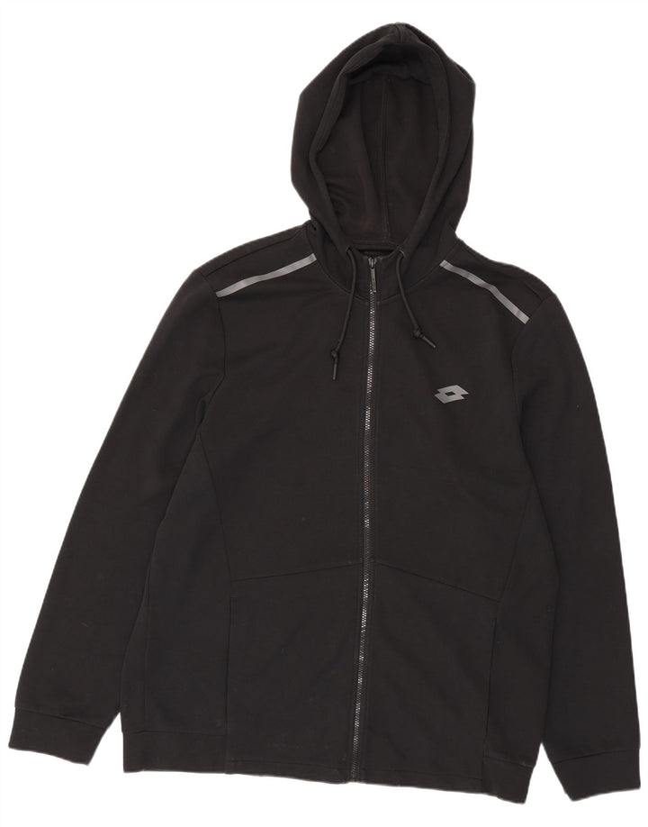 Lotto Pull à capuche zippé pour homme XL Noir