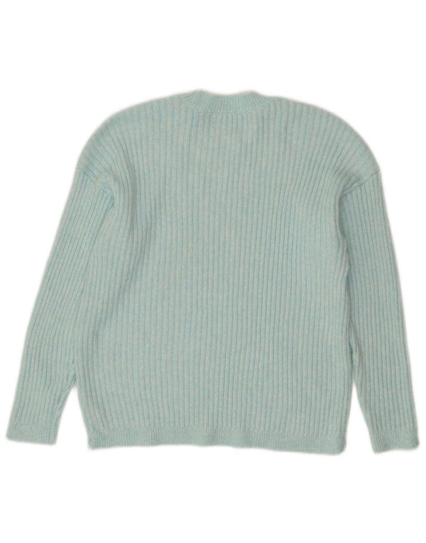 MARKS & SPENCER Pull à col rond pour femme UK 16 Grand Bleu Polyester