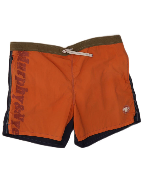 Murphy & Nye Short de Bain Graphique XL Homme Orange Polyamide