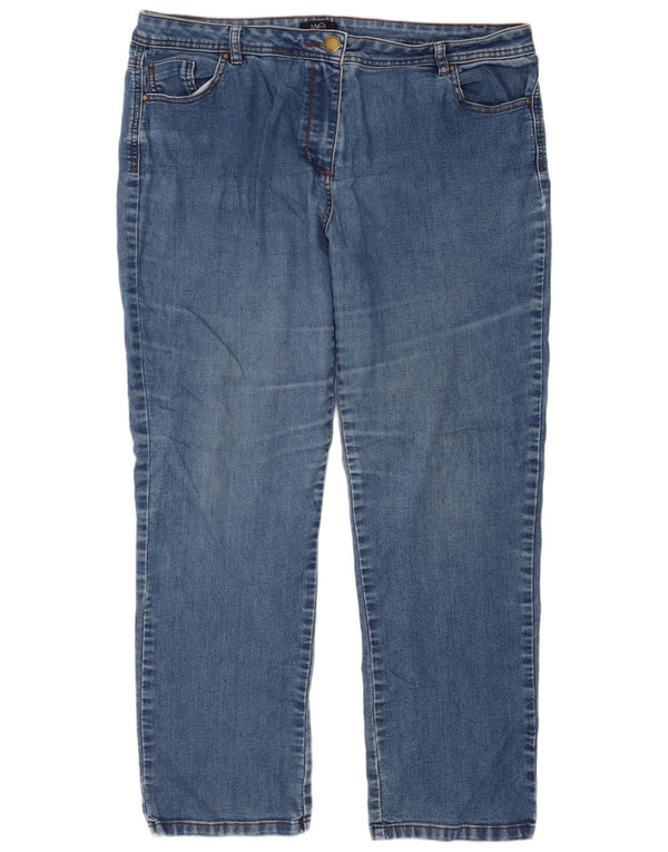 M&Co Jean droit pour femme UK 18 XL W38 L29 Bleu