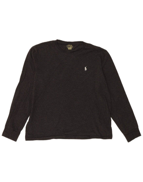 Polo Ralph Lauren Haut ajusté à manches longues pour homme en coton gris Taille L